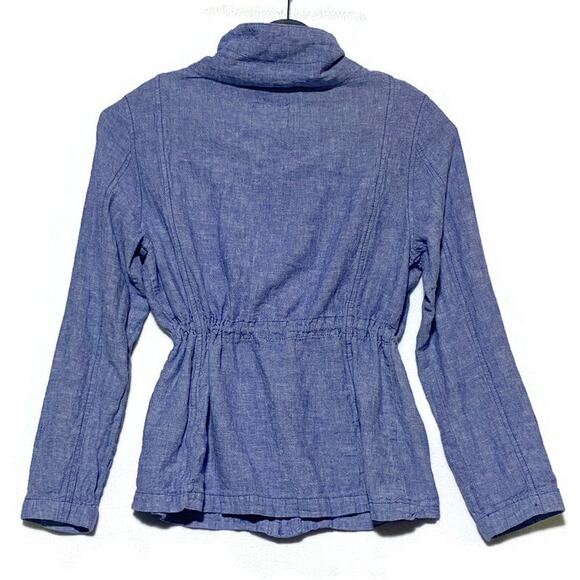 Old Navy Lightweight Zip Up Jacket Women's Large Light Blue w/Drawstring - Picture 2 of 7